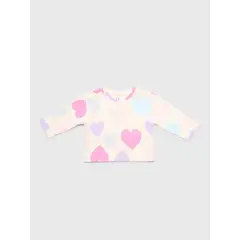 GAP - Polera Toddler Niña Corazones Manga Larga Multicolor