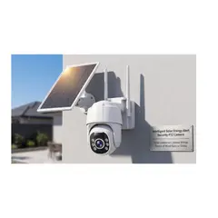 GENERICO - Cámara de Seguridad PTZ Solar Exterior Robotizada Wifi Full HD App V380 Pro