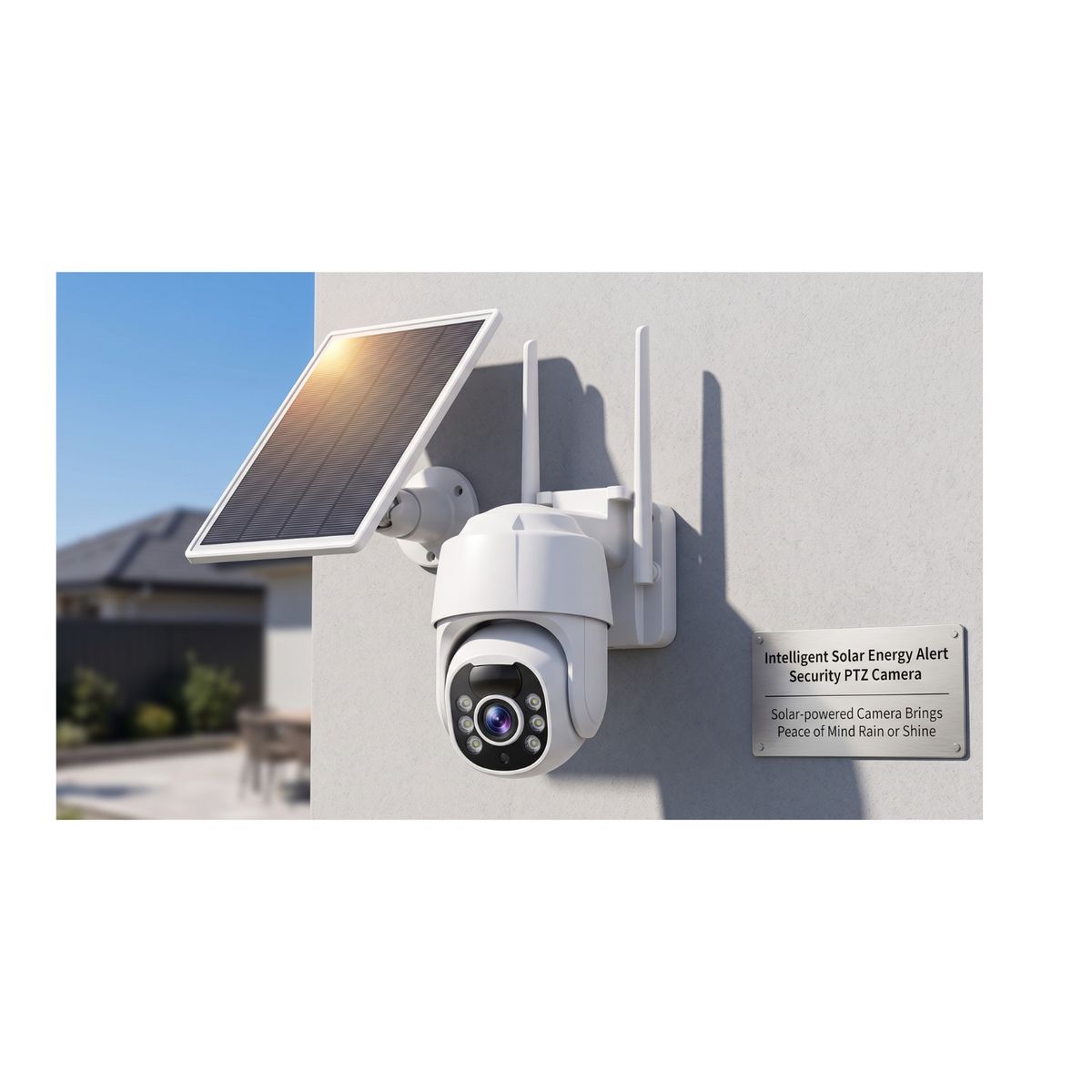 GENERICO - Cámara de Seguridad PTZ Solar Exterior Robotizada Wifi Full HD App V380 Pro