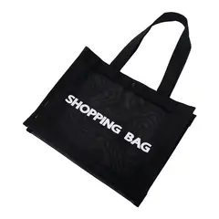 WAKESHOME - Bolsa de Compras Grande de Malla con Asa Bolsa de Comestibles Reutilizable