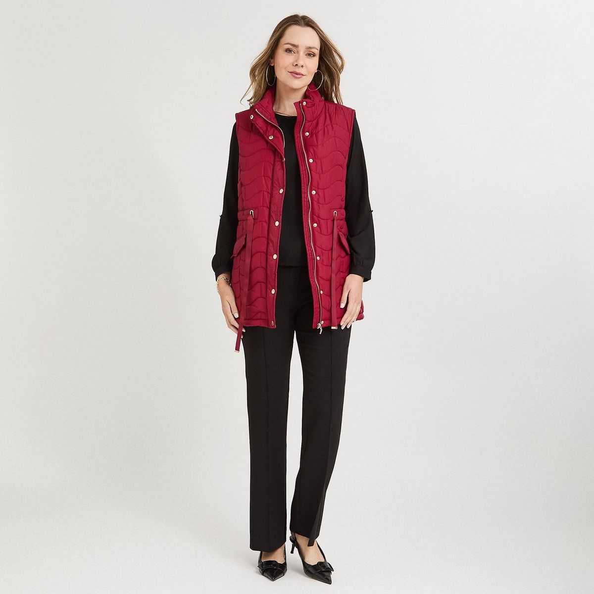 LORENZO DI PONTTI - Parka Larga Mujer Rojo