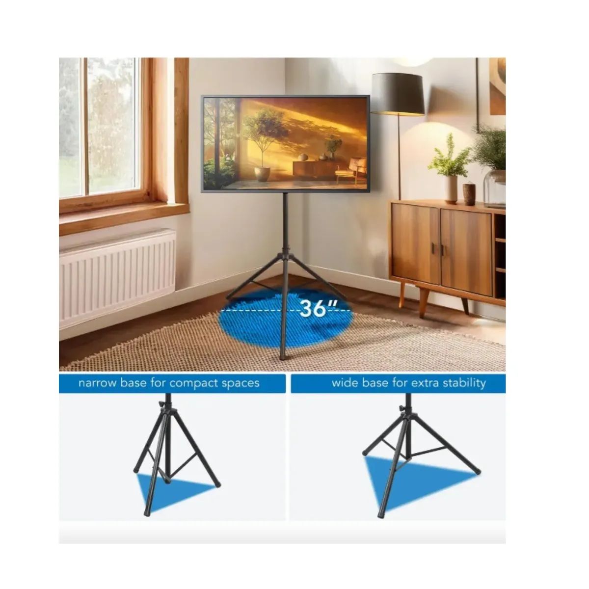 GENERICO - Base Trípode Pedestal Soporte TV 32 a 70 Pulgadas