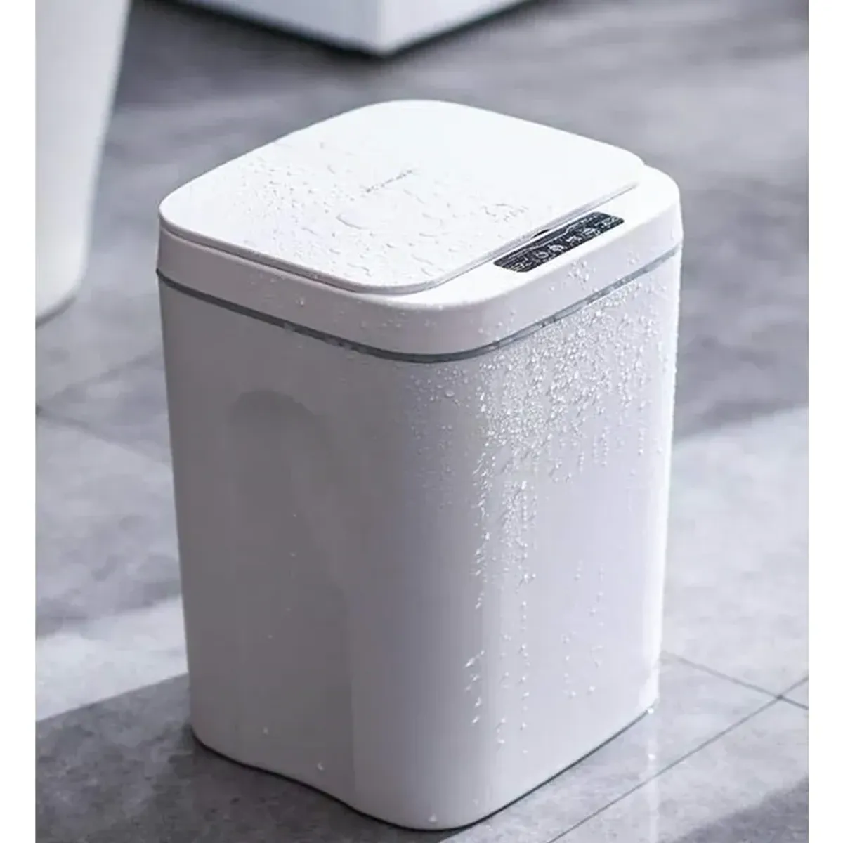 GENERICO - Basurero Automatico Con Sensor De Movimiento Blanco Papelera