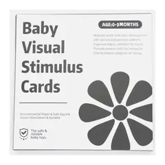 KIVARA - Tarjeta Estimulacion Visual Temprana Bebe 0 a 3 meses