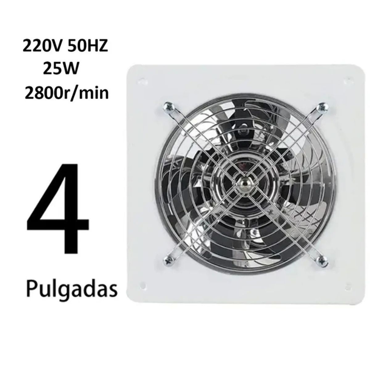 GENERICO - Extractor de 4 Pulgadas 10cm 25wDe Aire Industrial 4 Pulgadas 10cm 25w