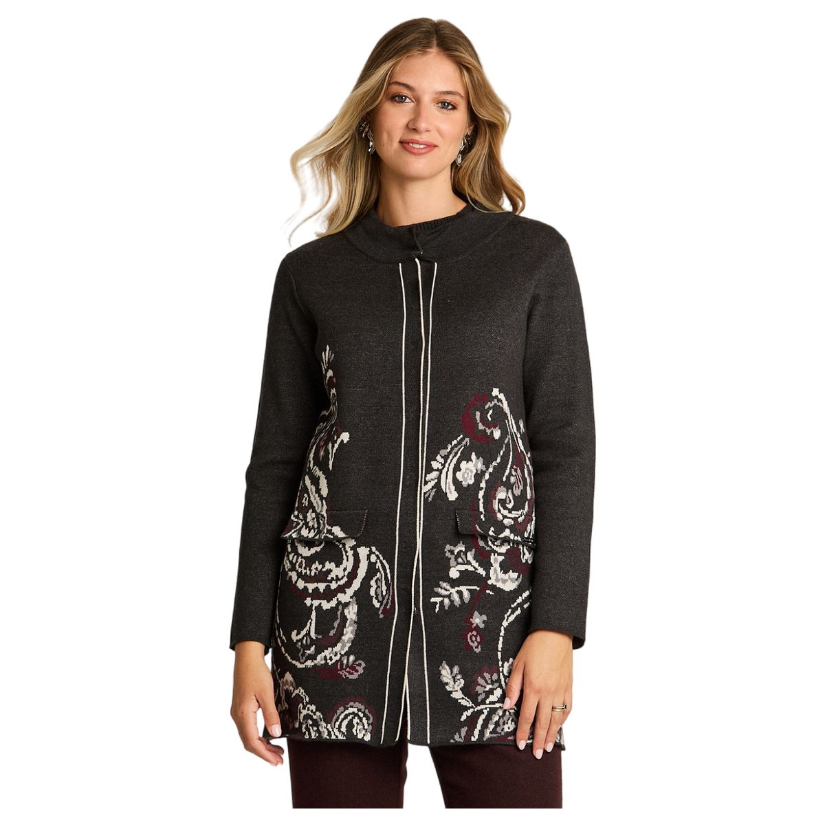 LORENZO DI PONTTI - Cardigan Estampado Mujer Marengo