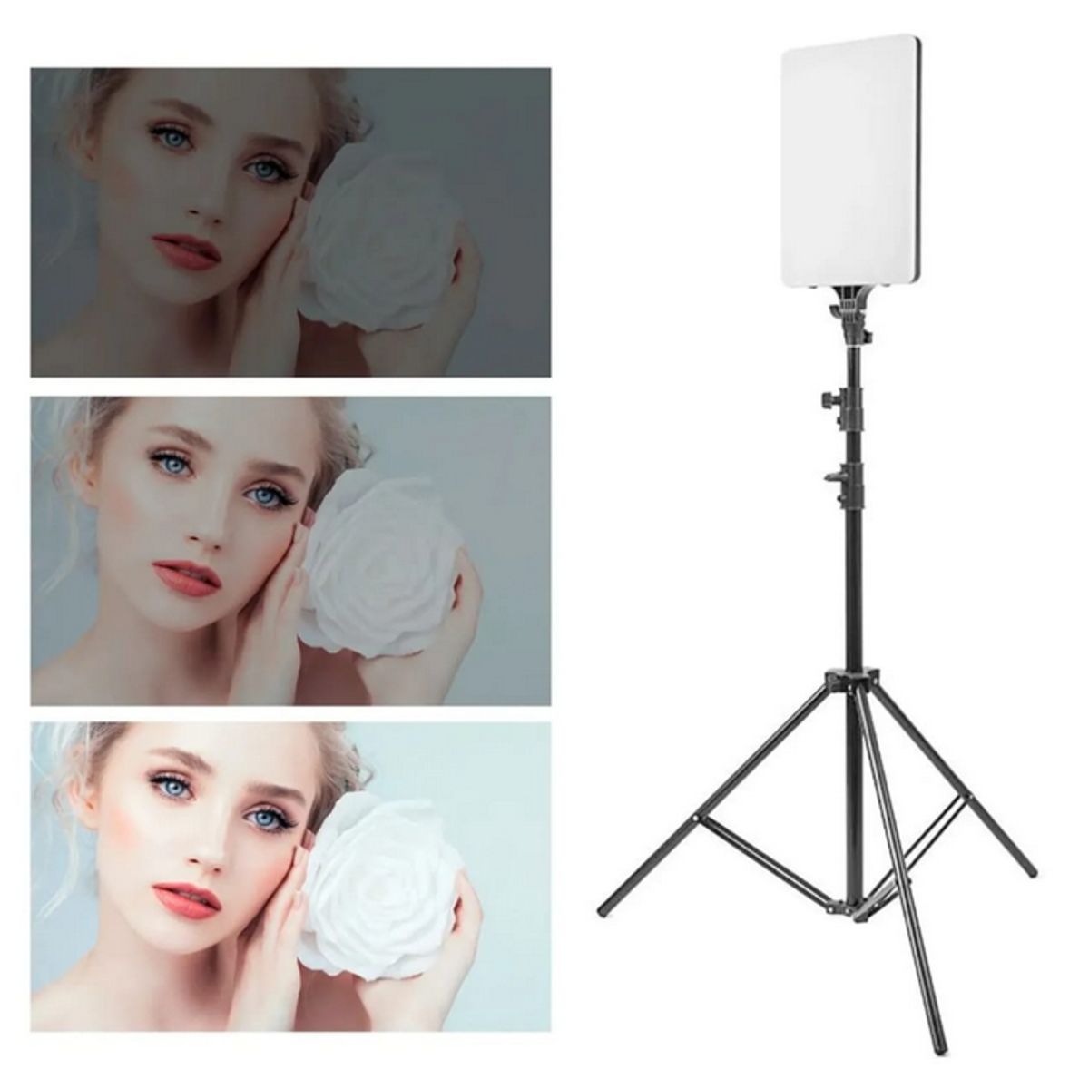 GENERICO - Luz Panel De Iluminación Video Led Regulable Estudio Pl48