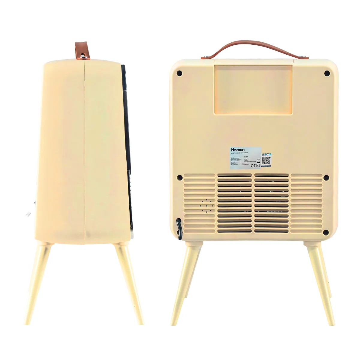 Calefactor Eléctrico Homen Retro Chimenea 1800W con Efecto Llama, marca HOMEN - Foto 2