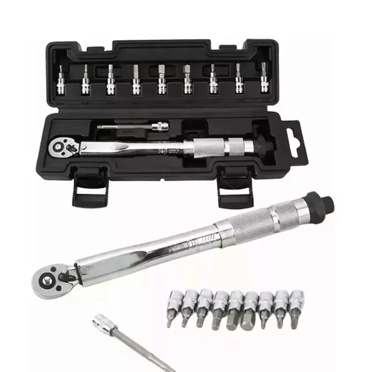 GENERICO - Llave Torque 1 4 Con Torquimetro 5 A 25nm Set 11 Piezas