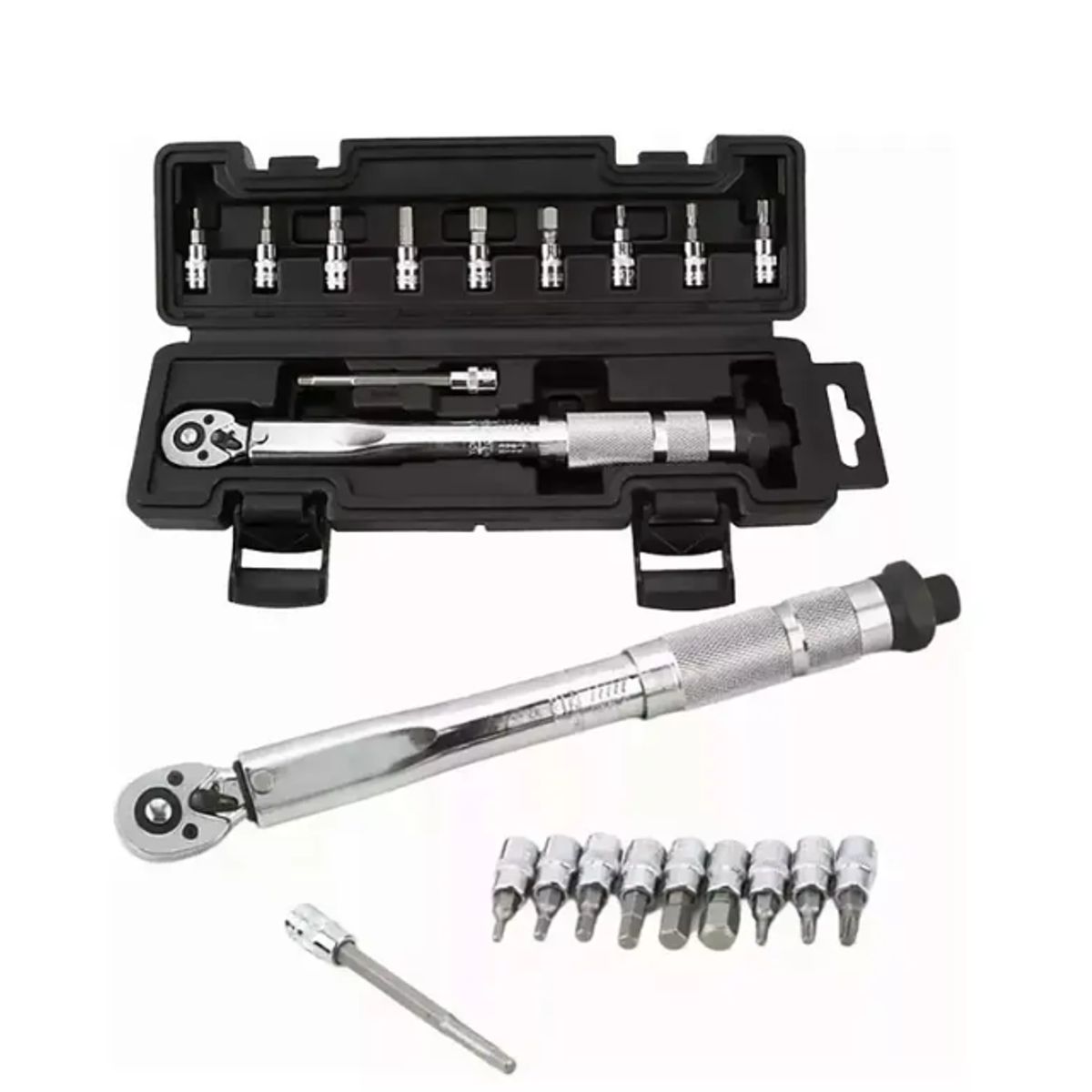 GENERICO - Llave Torque 1 4 Con Torquimetro 5 A 25nm Set 11 Piezas