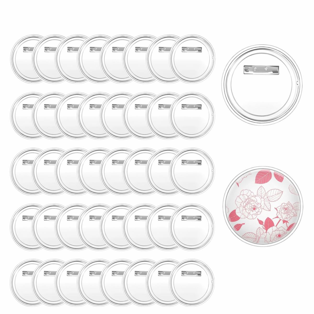 TODOK - Pack de 100 Chapitas Metálicas de 58 mm