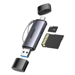UGREEN - Lector de tarjetas 2 en 1 usb c otg cm158 50706