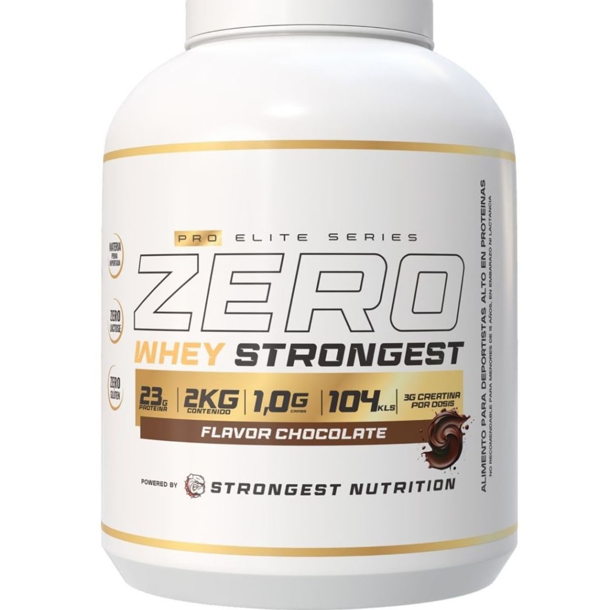 STRONGEST - PROTEINA PRO ELITE ZERO WHEY 2KG 66SERV  CHOCOLATE - STRONGEST