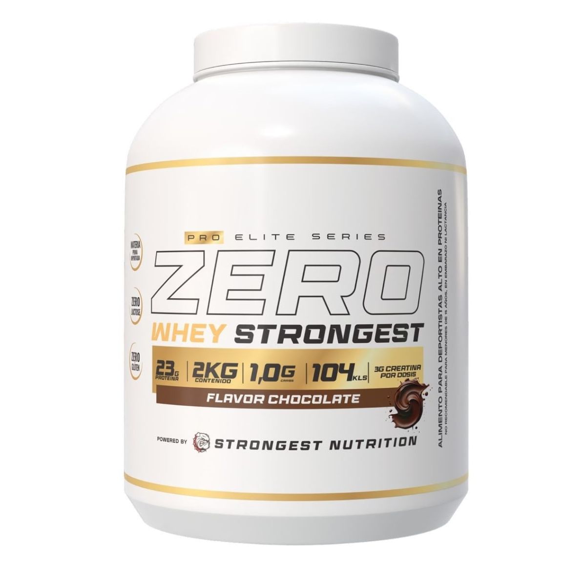 STRONGEST - PROTEINA PRO ELITE ZERO WHEY 2KG 66SERV  CHOCOLATE - STRONGEST
