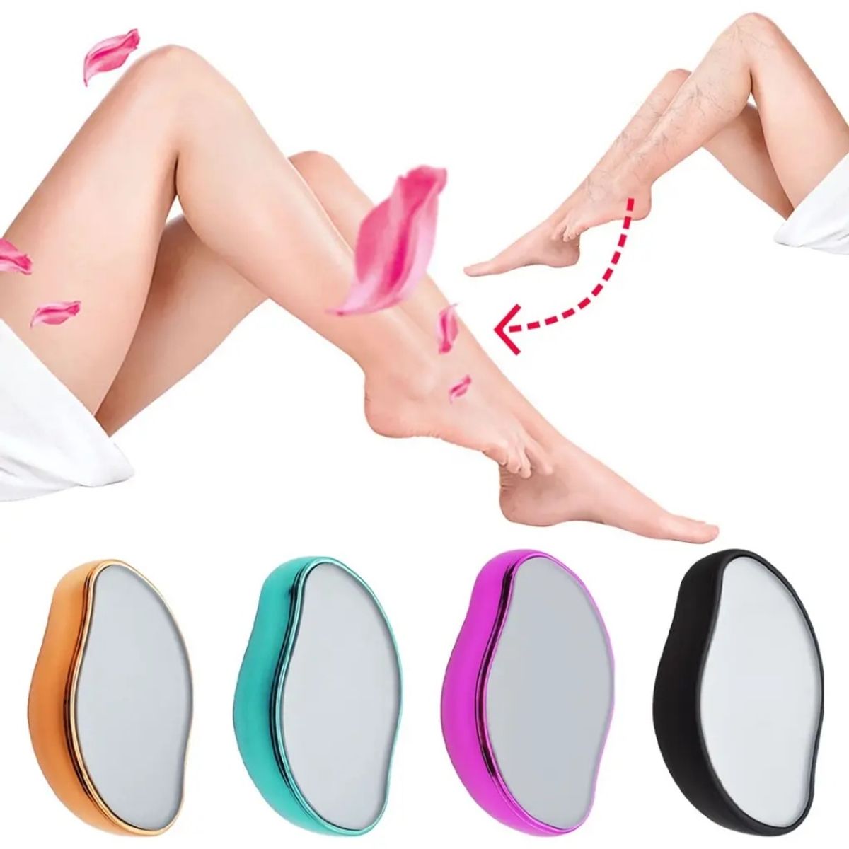 GENERICO - Depiladora de Cristal Portátil para Eliminar el Vello y Exfoliar la Piel sin causar Dolor