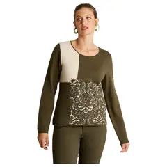 LORENZO DI PONTTI - Sweater Estampado Mujer Verde