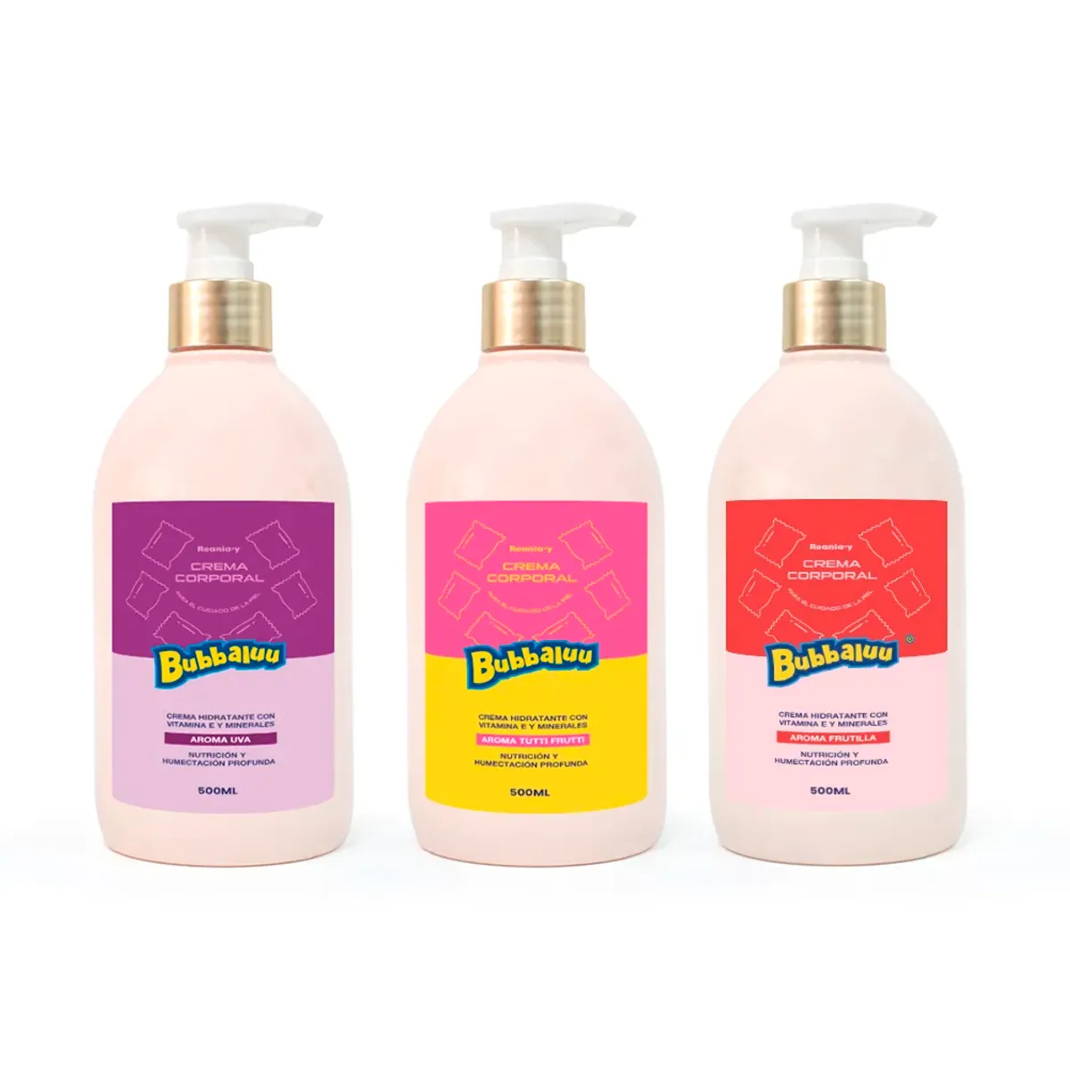 GENERICO - Crema Corporal Hidratante Bubbaluu 500ml Tutti Frutti