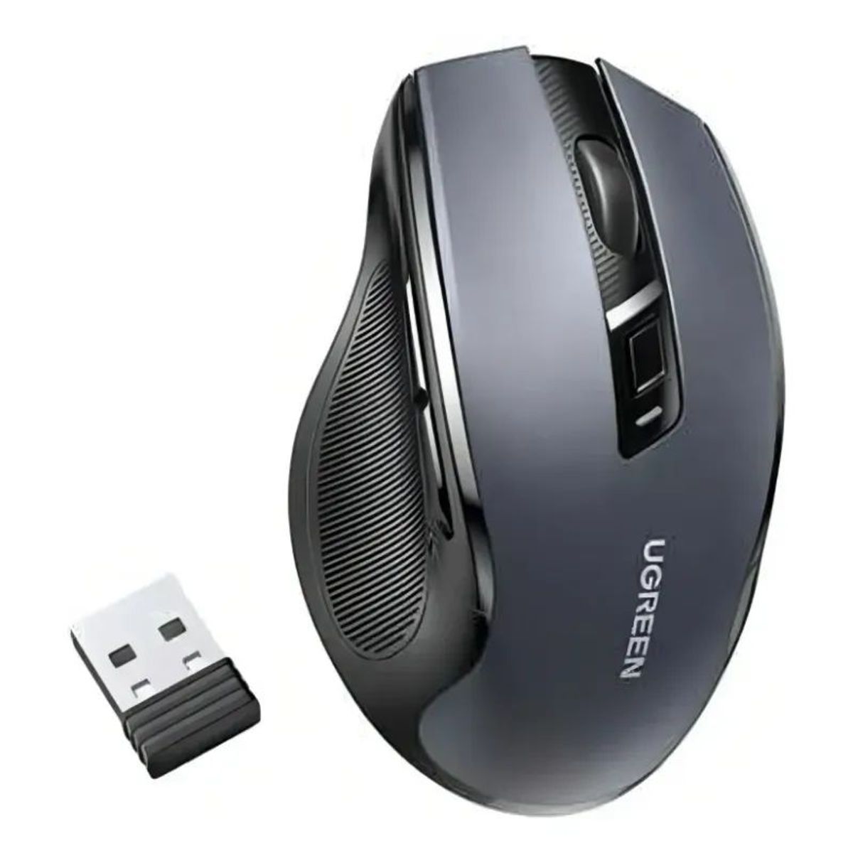 UGREEN - Ratón inalámbrico ergonómico Ugreen de 4000 dpi, diseño silencioso