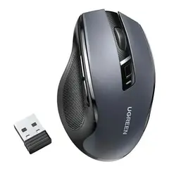 UGREEN - Ratón inalámbrico ergonómico de 4000 dpi, diseño silencioso