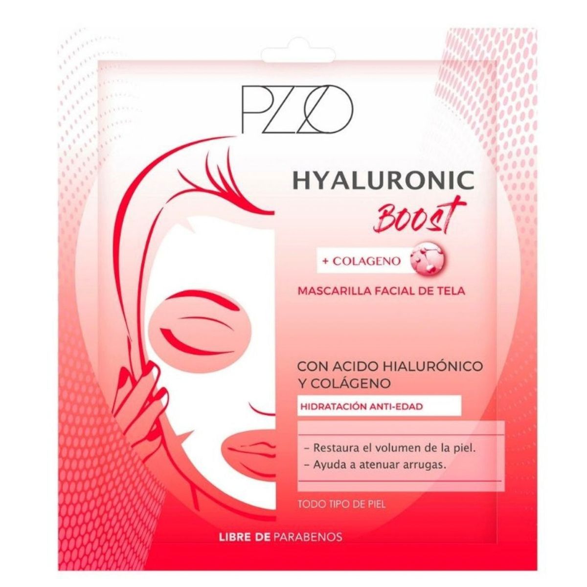 PETRIZZIO - Mascarilla facial Hyaluronic Boost + Colageno PZZO Make up