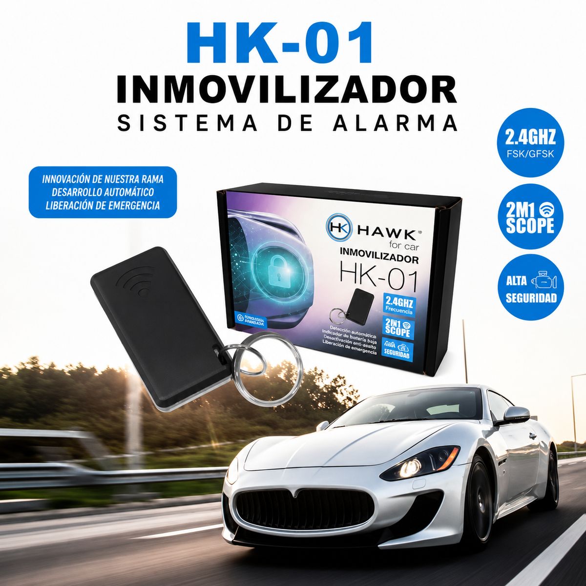 HAWK - Inmovilizador Hawk  12v corta Corriente