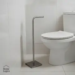 HOME LOGICS - Porta Rollo De Papel Acero Inoxidable con Base