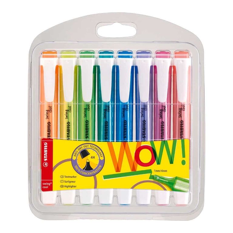 Set de 8 Destacadores Swing Cool Fluorescentes