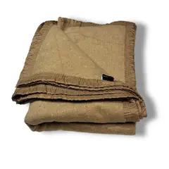 TEXTIL RANCO - Frazada 95% Lana Algodon BEIGE Premium 1,5 plzas