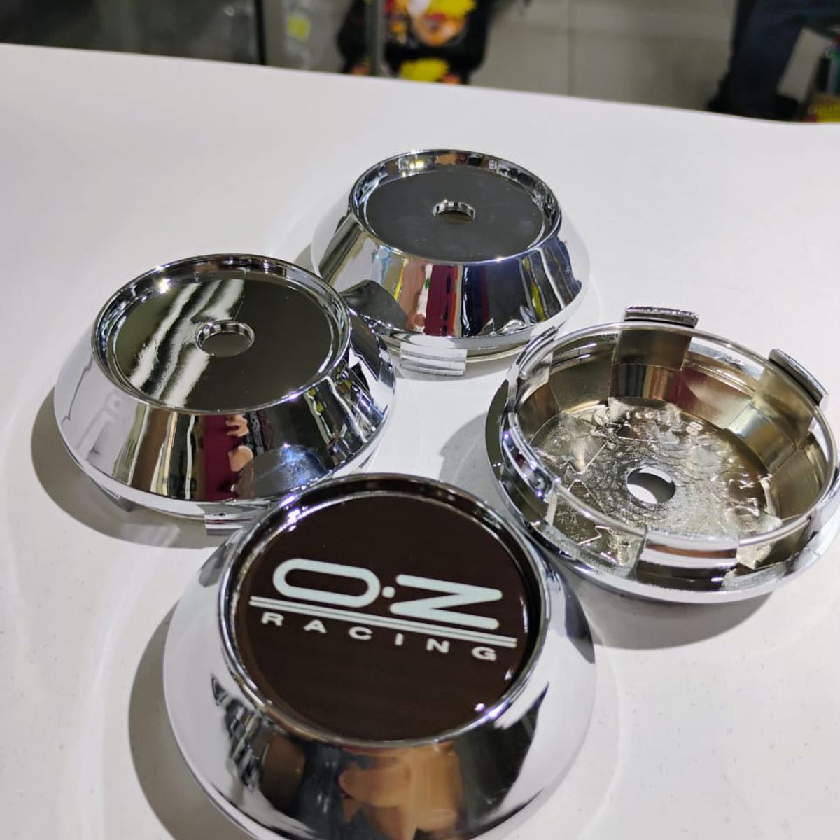 GENERICO - X4 Tapas centro de llantas de auto tunning conica Medida 62mm interior x 68mm exterior OZ RACING