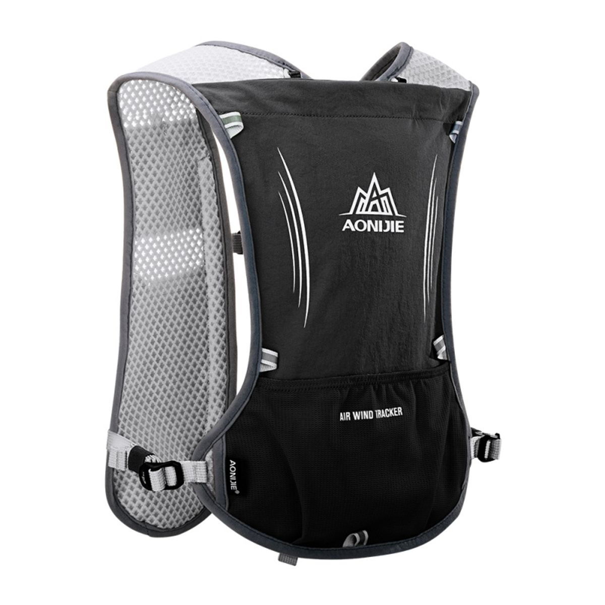 AONIJIE - Chaleco de Hidratación Running AONIJIE Unisex 5L Negro Ligero y Transpirable