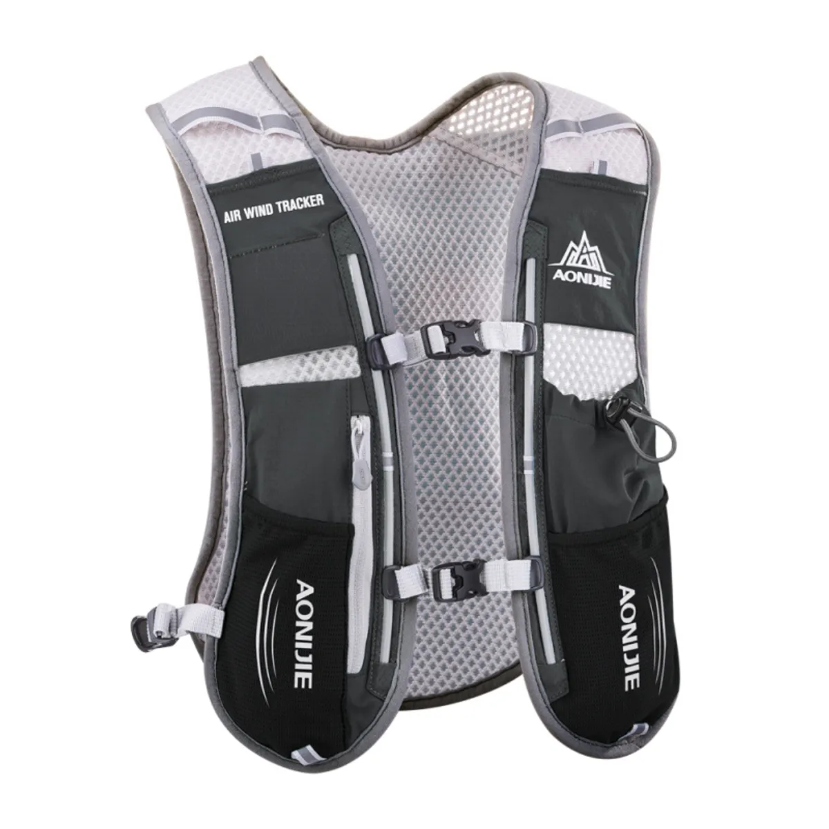AONIJIE - Chaleco de Hidratación Running AONIJIE Unisex 5L Negro Ligero y Transpirable