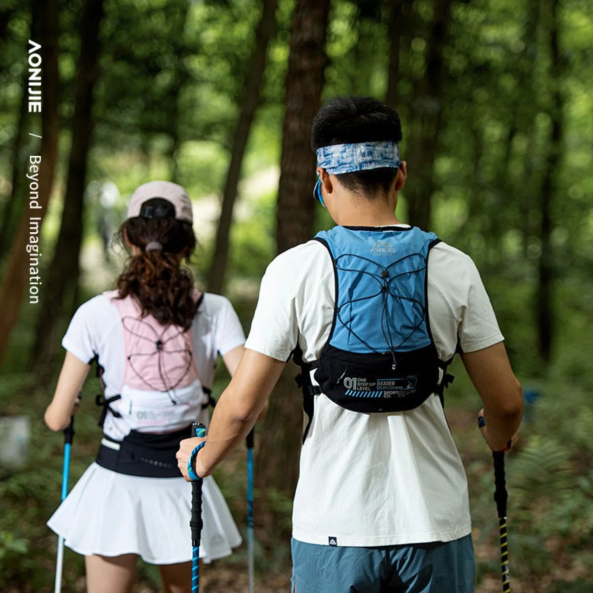 AONIJIE - Mochila Running AONIJIE Unisex 5L Negro