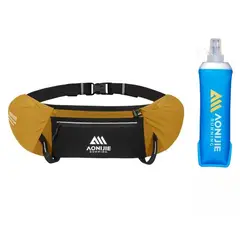 AONIJIE - Banano Running Unisex Amarilla con Soft Flask 500ml Incluido