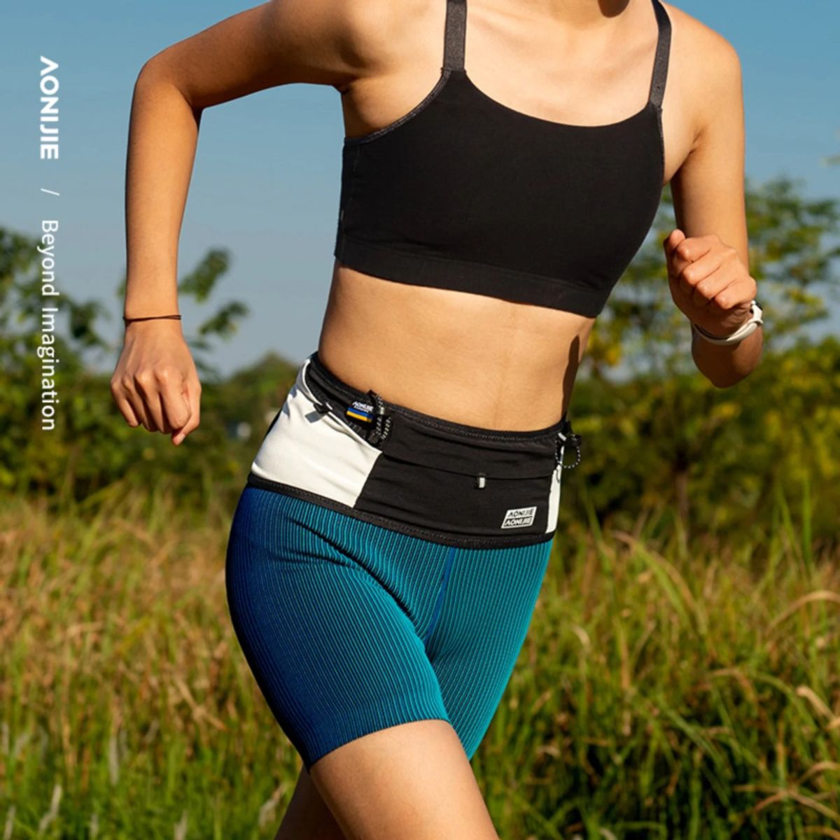 AONIJIE - Banano Running AONIJIE Unisex Talla XL Malla de Secado Rápido