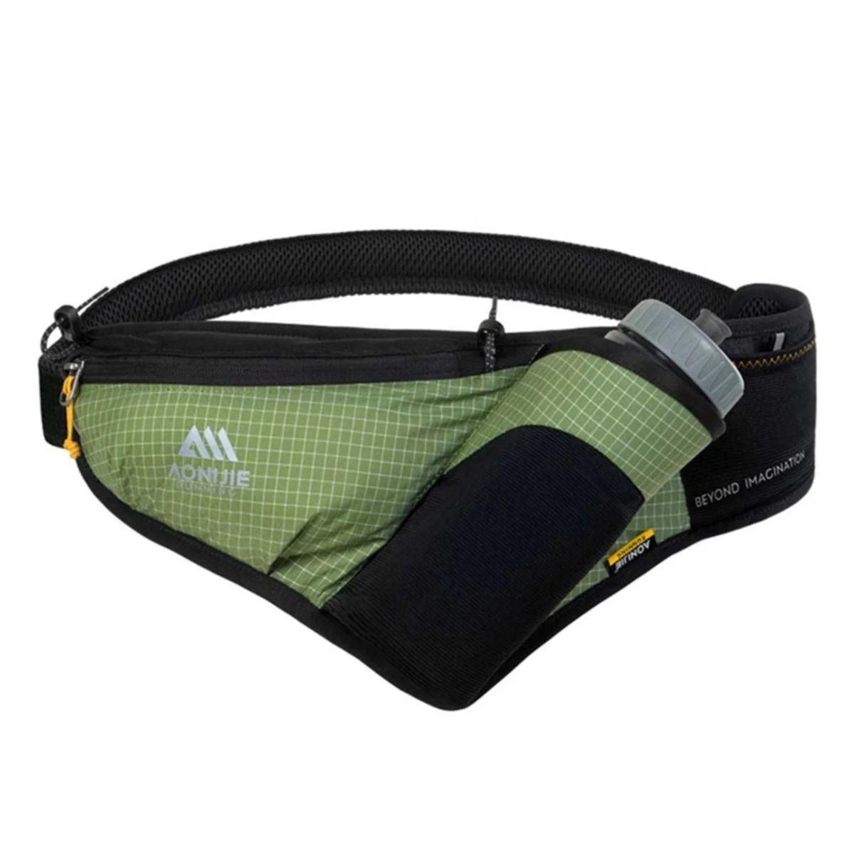 AONIJIE - Banano de Hiking AONIJIE Unisex Verde con Botella 700ml Incluida