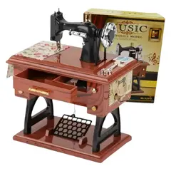 GENERICO - Caja De Música,diseño Máquina De Coser Vintage20x15cm