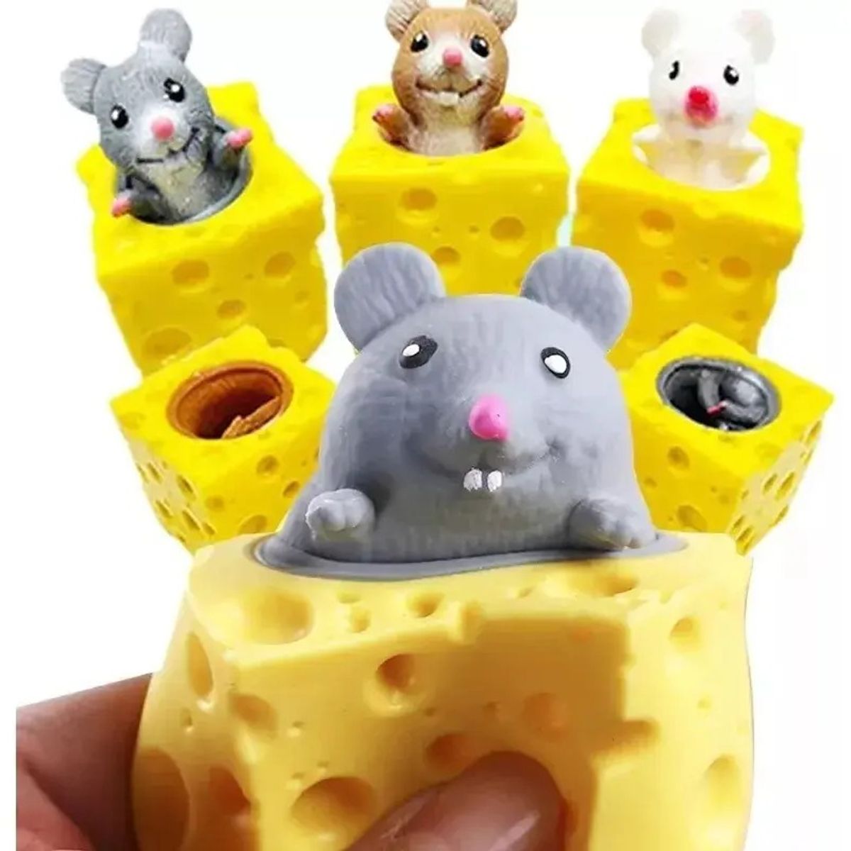 GENERICO - Juguete Antiestrés Squishy , Ratón Y Queso De Descompresión