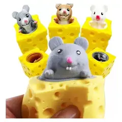 GENERICO - Juguete Antiestrés Squishy , Ratón Y Queso De Descompresión