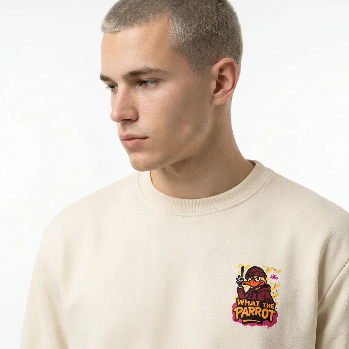 PARROT - Polerón cuello polo redondo