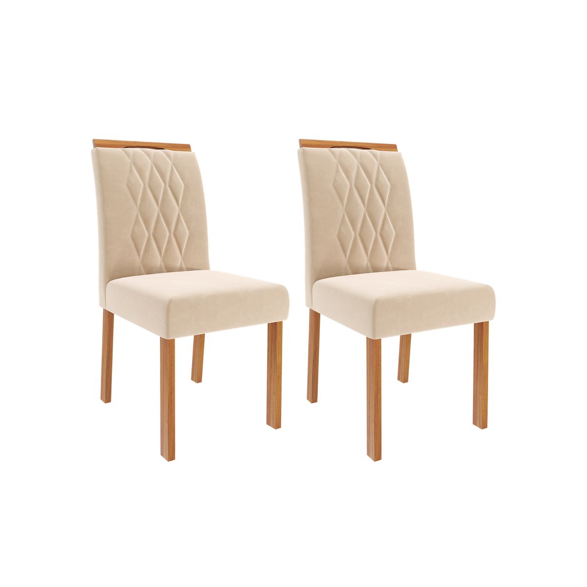 DANIELS - Juego de Comedor Elegante de Madera Rectangular 6 Sillas Ariela