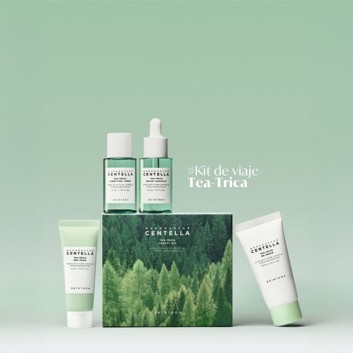 SKIN1004 - Set de viaje de centella asiática y árbol de te para pieles grasas