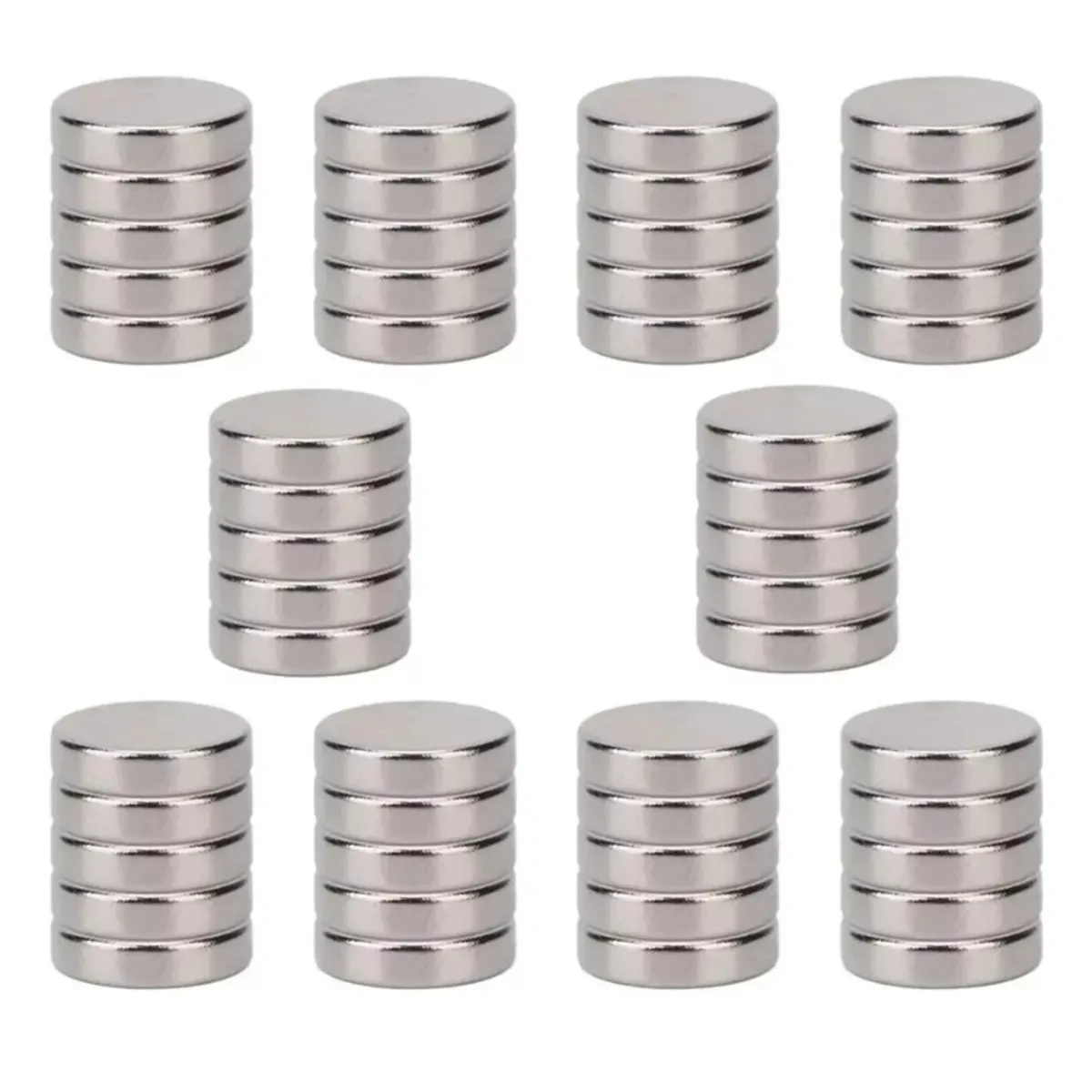 GENERICO - Imanes De Neodimio 6x2 Mm, Alta Fuerza Magnética Pack De 50