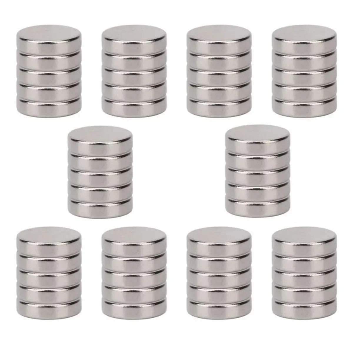 GENERICO - Imanes De Neodimio 6x2 Mm, Alta Fuerza Magnética Pack De 50