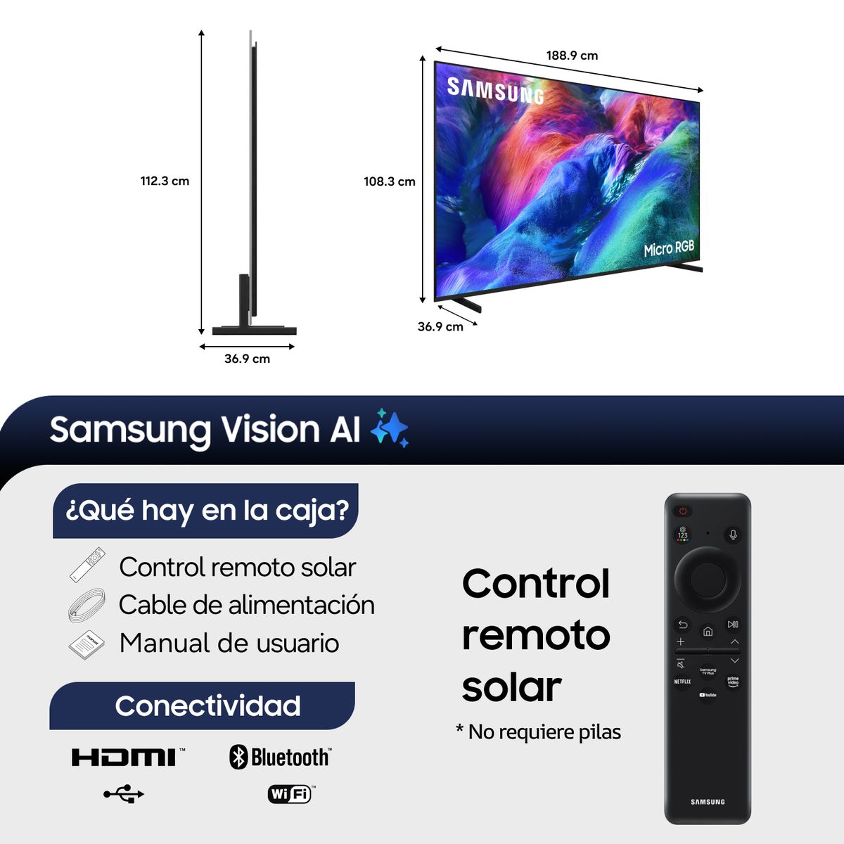 SAMSUNG - 85" Micro RGB R85H 4K Samsung Vision AI Smart TV 2026.