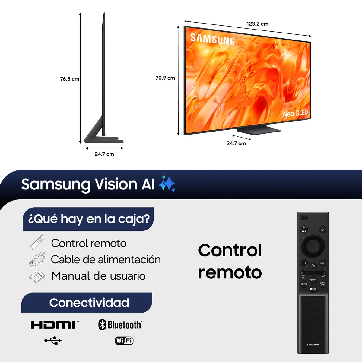 SAMSUNG - 55 Neo QLED QN75H 4K Vision AI Smart TV 2026.
