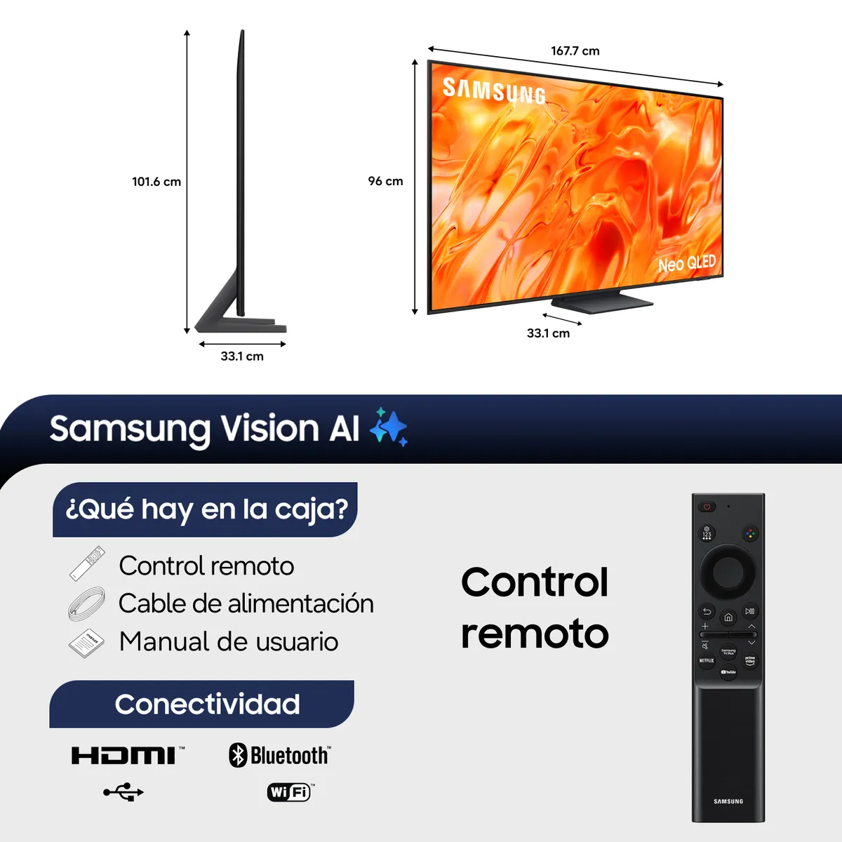 SAMSUNG - 75 Neo QLED QN75H 4K Vision AI Smart TV 2026.