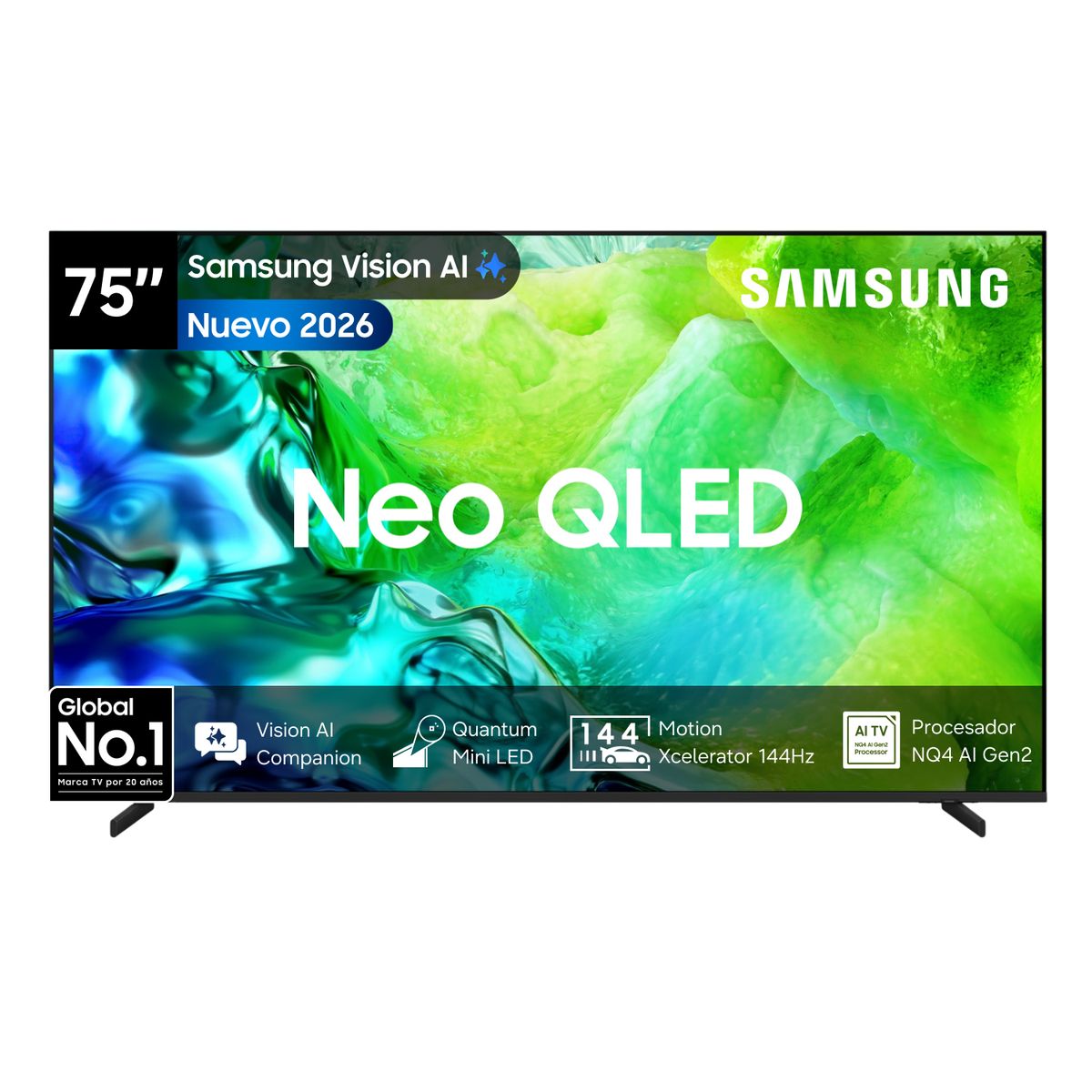 SAMSUNG - 75" Neo QLED QN80H 4K Samsung Vision AI Smart TV 2026