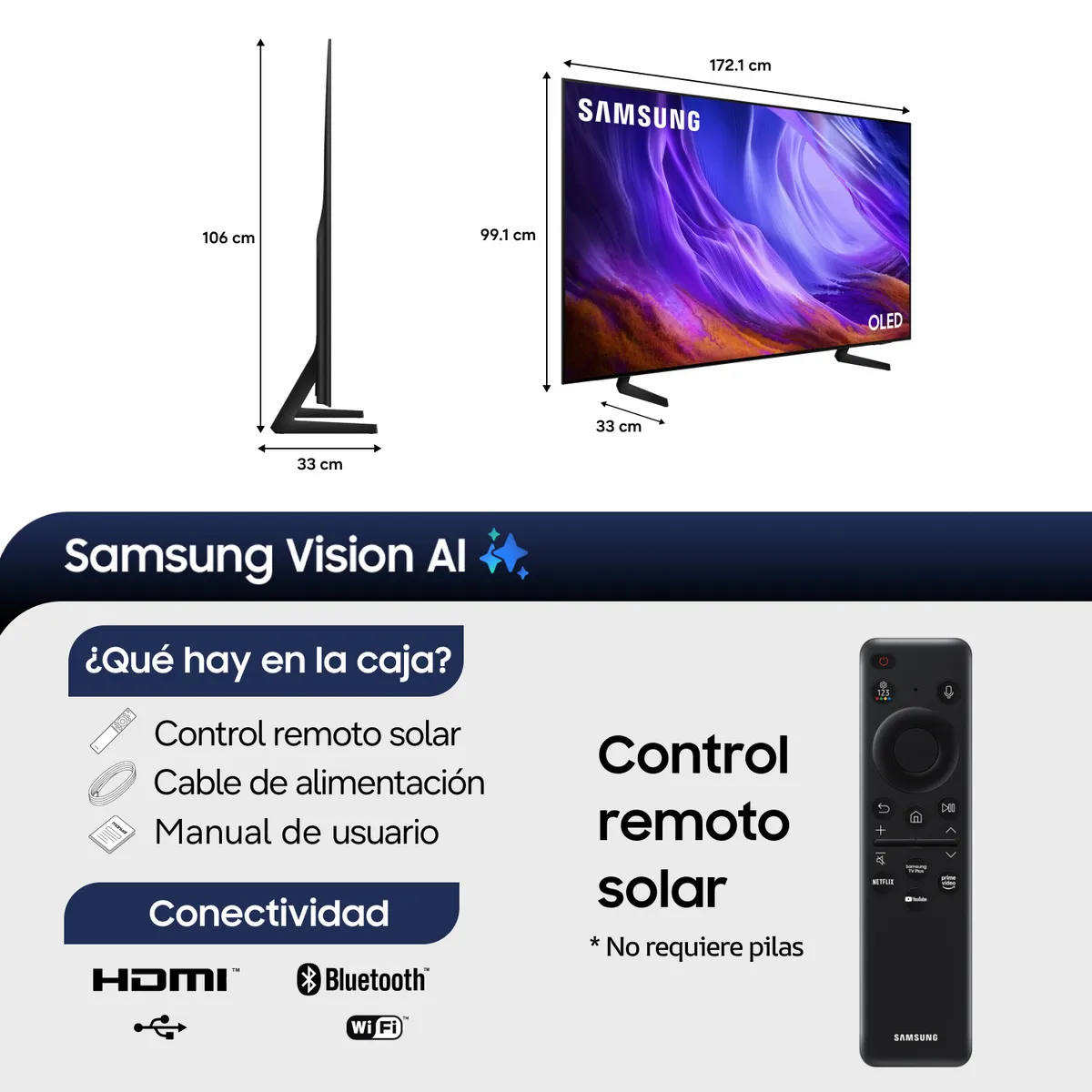 SAMSUNG - 77" OLED S85H 4K Samsung Vision AI Smart TV 2026.