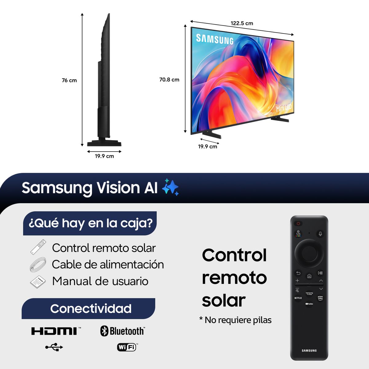 SAMSUNG - 55 Mini LED M75H 4K Samsung Vision AI Smart TV 2026