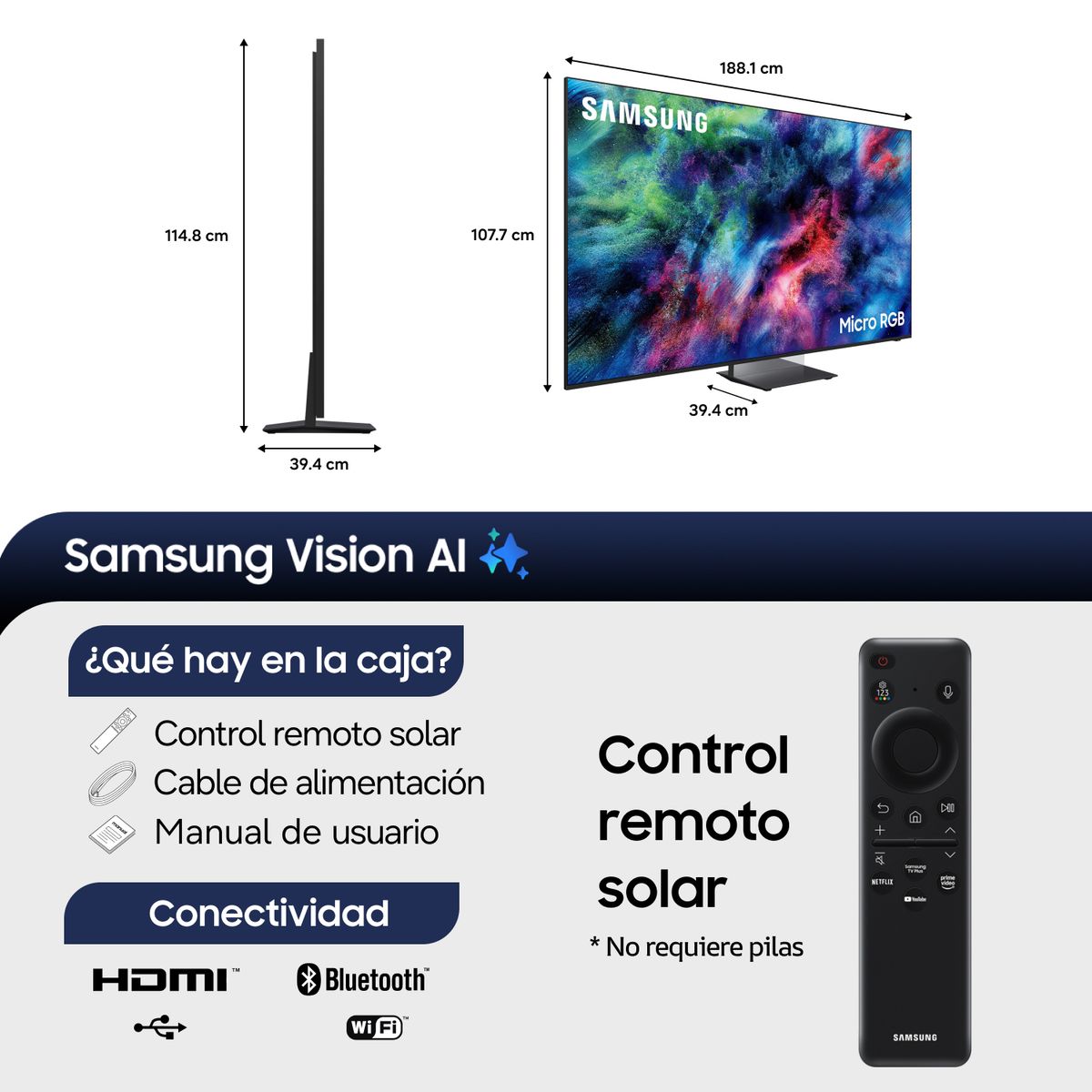 SAMSUNG - 85 Micro RGB R95H 4K Vision AI Smart TV 2026